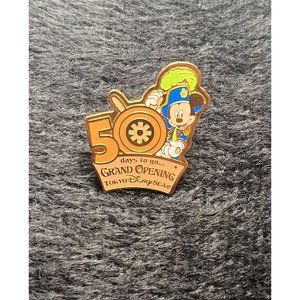 Captain Mickey 50 Days‎ To Go Grand Opening Tokyo Disney Sea Pin